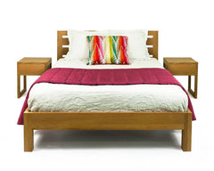 Contemporary Teak Wood Bedroom Furniture - Solid Teak Wood Bed Base - Canary Wharf