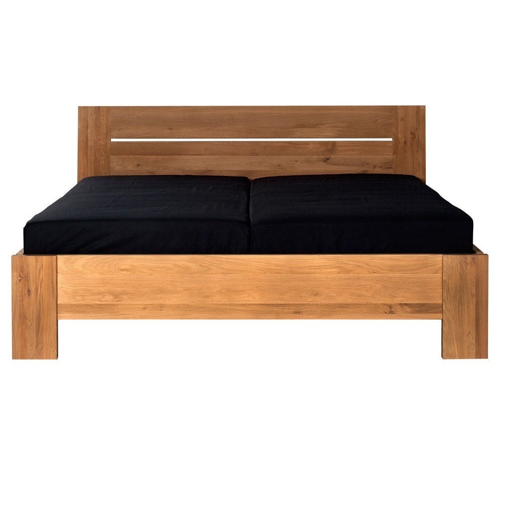 Teak Wood Bed Base - Burnt Oak - large - 1