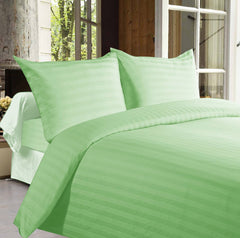 Hotel Quality Bed Sheets - Bed Sheets With Stripes 350 Thread Count - Green