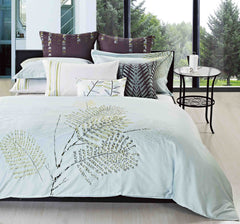 Premium Bed Sheets - Luxury Bed Sheet Set White Leaf Collection