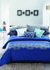 Premium Bed Sheets - Nirvana Bed Sheet Set Blue Art Collection