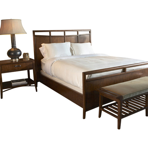 Teak Wood European Bed Set - Figeac - 1