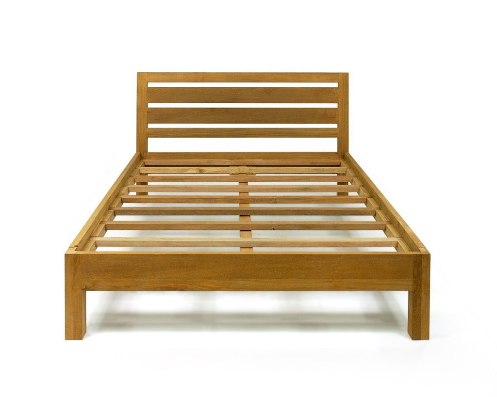 Solid Teak Wood Bed Base - Canary Wharf - large - 3