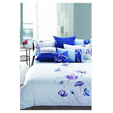 Luxury Duvet Cover Blue Floral Nirvana - 1