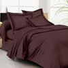 Satin Stripe Duvet Cover - 300 TC Chocolate - 1