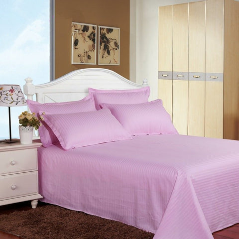 Satin Stripe Duvet Cover - 300 TC Pink - 1