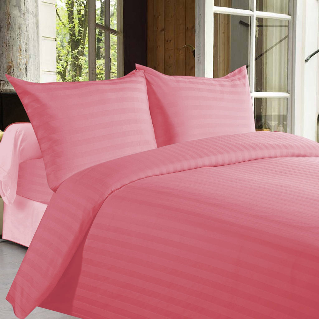 Bed Sheets with Stripes 300 Thread count - Dusty Rose - large - 2