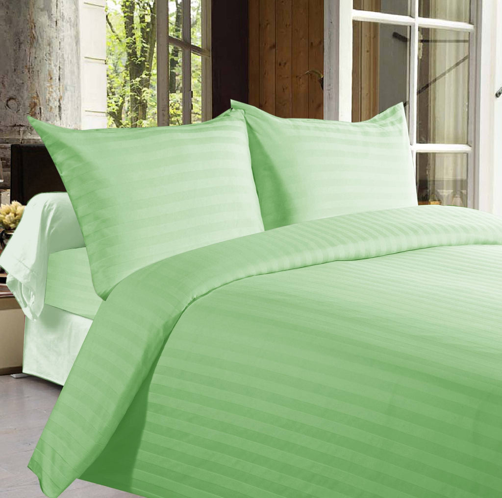 Bed sheets with Stripes 350 Thread count - Green - large - 1