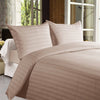 Bed sheets with Stripes 350 Thread count - Light Brown - 1