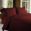 Bed sheets with Stripes 350 Thread count - Maroon - 1