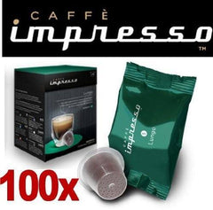 Nespresso Coffee Capsules - Impresso Coffee Pods Lungo - 100 Pc