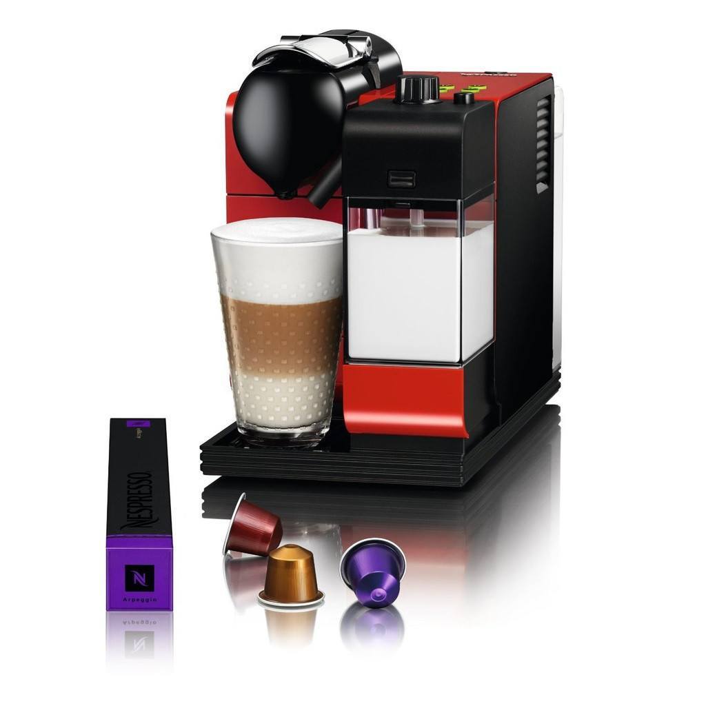 Nespresso Machine Delonghi Lattissima Plus - Red - large - 2