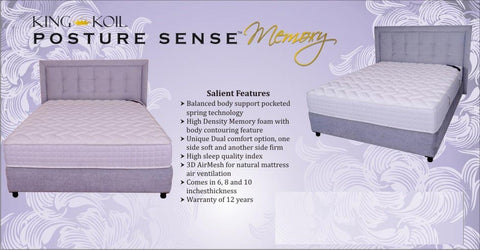 King Koil Memory Foam Mattress with Pocket Spring - Posture Sense - 2