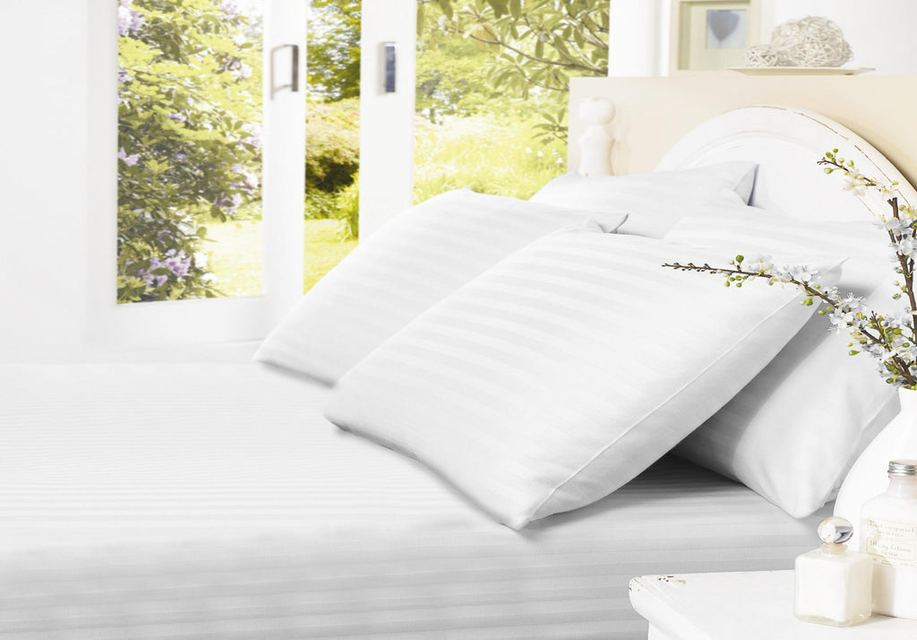Egyptian Cotton Sheets Fitted White - large - 1