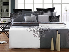 Luxury Bed Sheet Set White Art Collection Nirvana