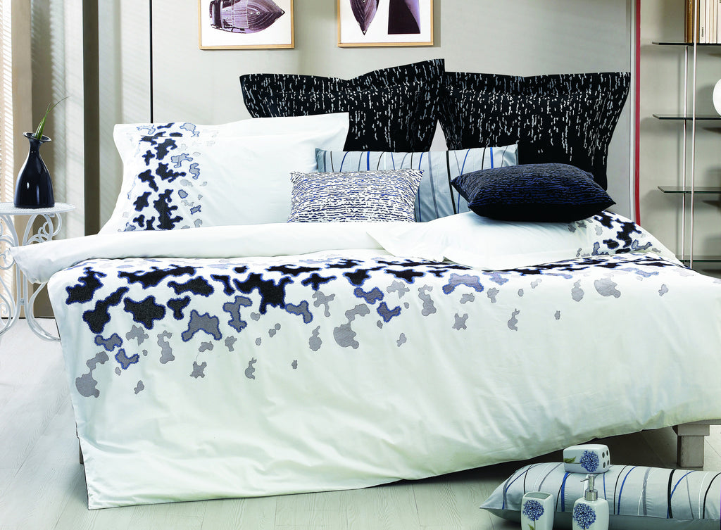 Nirvana Bed Sheet Set White and Black Abstract - large - 1