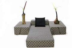 Sofa cum Adjustable Bed Black - Pyramid