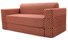 Sofa cum Adjustable Bed Red - Flat - 3